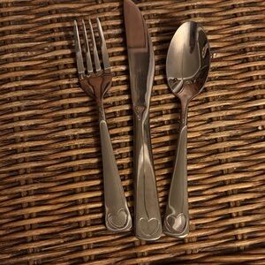 Toddler/child’s silverware set. Stainless Steel.
